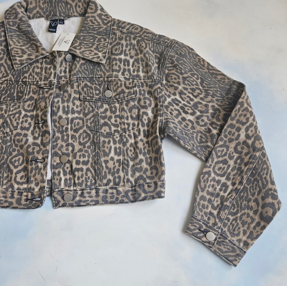 Windsor Leopard Print Denim Jacket - Picture 9 of 11